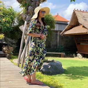 2 Piece Floral Print Top and Skirt